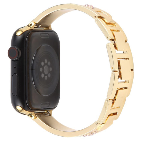 Bracelet Strap for Apple Watch Ultra 3 2 1 49mm / Series 11 10 46mm / 9 8 7 45mm / SE3 SE2 SE 6 5 4 44mm / 3 2 1 42mm Rhinestone Decor Metal Watch Band
