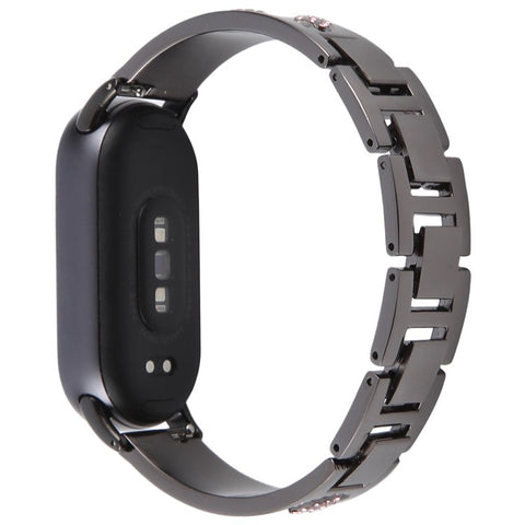 For Xiaomi Smart Band 9 / 8 Rhinestone Decor Metal Bracelet Strap Replacement Watch Band
