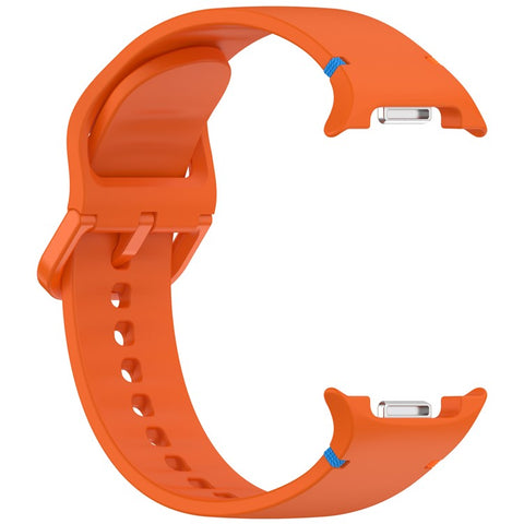 Watch Band for Samsung Galaxy Watch8 44mm / 40mm / Watch8 Classic 46mm Stitching Line Decor Silicone Strap, Size S