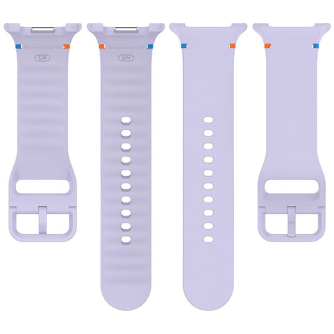 Watch Band for Samsung Galaxy Watch8 44mm / 40mm / Watch8 Classic 46mm Stitching Line Decor Silicone Strap, Size S