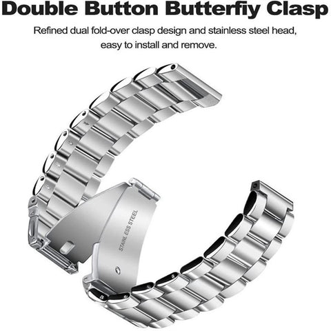 Watch Band for Huawei Talkband B7 / B6 / B3 / Huawei Watch Fit mini Titanium Alloy 16mm 3-Bead Wrist Strap