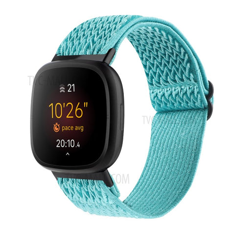 Adjustable Nylon Wave Pattern Smart Watchband Wrist Strap Belt for Fitbit Versa 3/Versa Sense