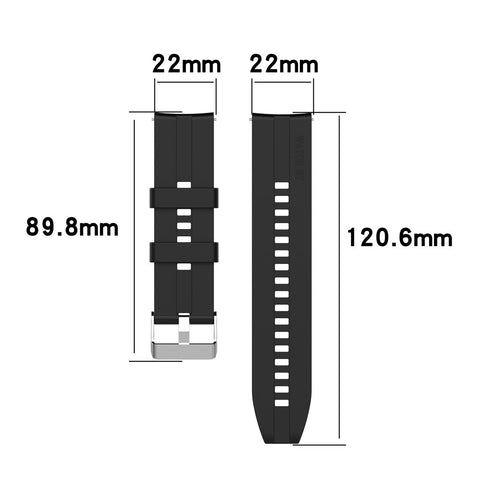 Replacement Silicone Adjustable Watch Band Strap 22mm for Huawei Watch 3 / Watch 3 Pro / Watch GT 2 46mm / Watch Buds