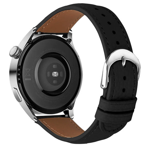 Replacement Strap for Huawei Watch GT 3 Pro 46mm / GT 3 46mm / GT 2 Pro / GT 2e Litchi Texture PU Leather Watch Band with Metal Buckle