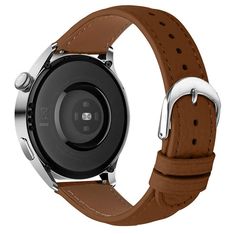 Replacement Strap for Huawei Watch GT 3 Pro 46mm / GT 3 46mm / GT 2 Pro / GT 2e Litchi Texture PU Leather Watch Band with Metal Buckle