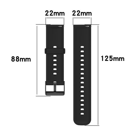 For Realme Watch 3 / Huawei Watch 3 / 3 Pro Watch Band 22mm Silicone Replacement Strap