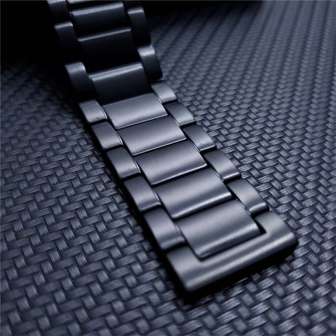 22mm Watch Strap for Suunto 9 Peak / Haylou RT / RS3 Titanium Alloy 3 Beads Flat Buckle Wrist Band