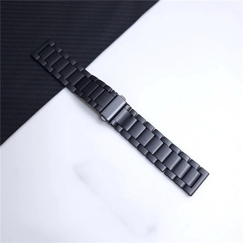 22mm Watch Strap for Suunto 9 Peak / Haylou RT / RS3 Titanium Alloy 3 Beads Flat Buckle Wrist Band