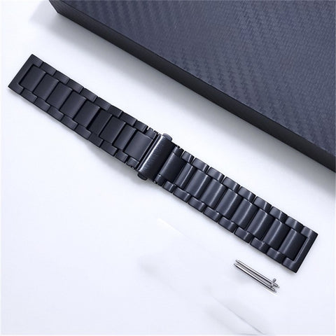 22mm Watch Strap for Suunto 9 Peak / Haylou RT / RS3 Titanium Alloy 3 Beads Flat Buckle Wrist Band