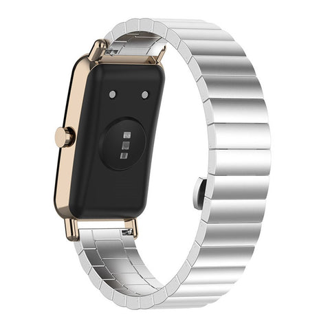 Fashionable 1-Bead Metal Wrist Strap Watch Band Replacement 16mm for Huawei Watch Fit Mini / Keep B4