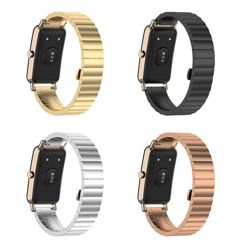 Fashionable 1-Bead Metal Wrist Strap Watch Band Replacement 16mm for Huawei Watch Fit Mini / Keep B4