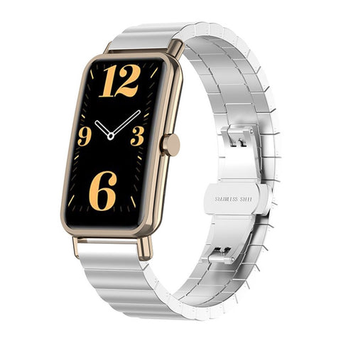 Fashionable 1-Bead Metal Wrist Strap Watch Band Replacement 16mm for Huawei Watch Fit Mini / Keep B4