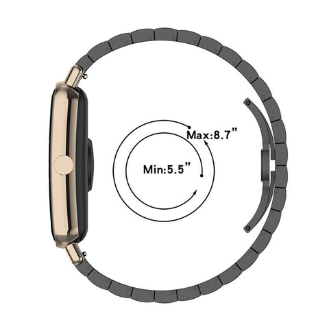 Fashionable 1-Bead Metal Wrist Strap Watch Band Replacement 16mm for Huawei Watch Fit Mini / Keep B4