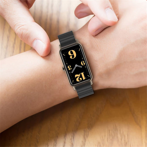 Fashionable 1-Bead Metal Wrist Strap Watch Band Replacement 16mm for Huawei Watch Fit Mini / Keep B4