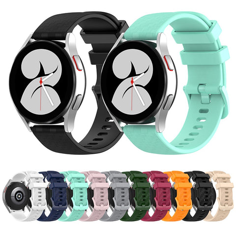 For Samsung Galaxy Watch4 40mm / 44mm / Watch4 Classic 42mm / 46mm / Huawei Watch 3 Pro New / Watch 3 Pro 20mm Silicone Watch Strap Soft Quick Release Wrist Band with Buckle