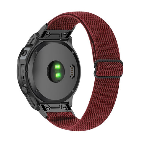 For Garmin Fenix Series 7S/6S/5S/Instinct 2S Adjustable Watch Strap Elastic Nylon Bracelet Smart Watch Breathable Band for Women/Men
