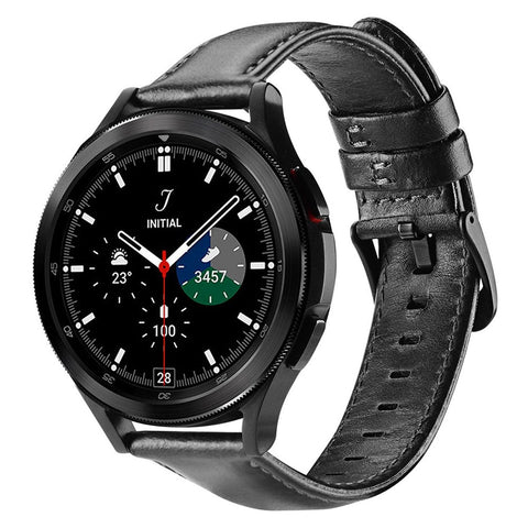 DUX DUCIS For Samsung Galaxy Watch3 45mm / Huawei Watch GT 3 46mm / GT 3 Pro 46mm Stainless Steel + Leather Watch Strap 22mm Replacement Wrist Band
