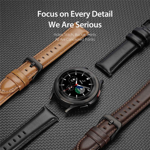 DUX DUCIS For Samsung Galaxy Watch3 45mm / Huawei Watch GT 3 46mm / GT 3 Pro 46mm Stainless Steel + Leather Watch Strap 22mm Replacement Wrist Band