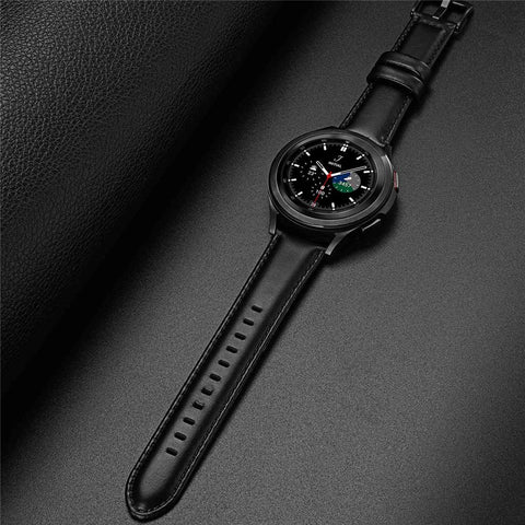 DUX DUCIS For Samsung Galaxy Watch3 45mm / Huawei Watch GT 3 46mm / GT 3 Pro 46mm Stainless Steel + Leather Watch Strap 22mm Replacement Wrist Band
