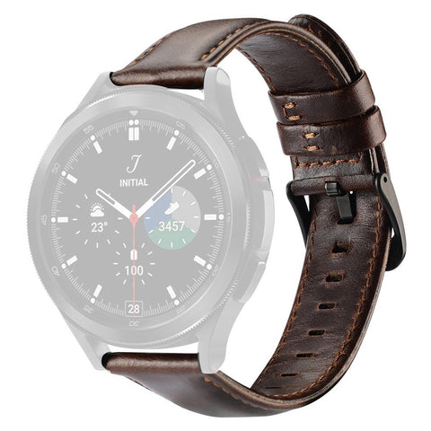 DUX DUCIS For Samsung Galaxy Watch3 45mm / Huawei Watch GT 3 46mm / GT 3 Pro 46mm Stainless Steel + Leather Watch Strap 22mm Replacement Wrist Band