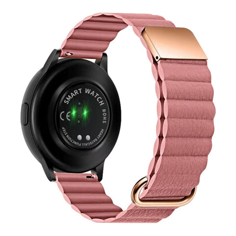 For Samsung Galaxy Watch6 40mm 44mm / Watch6 Classic 43mm 47mm / Watch 5 40mm 44mm / 5 Pro 45mm / Watch4 40mm 44mm 20mm Watch Band Genuine Leather Magnetic Strap