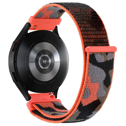 For Huawei Watch GT 7 46mm / Samsung Galaxy Watch3 45mm / Watch GT 3 Pro 46mm Watch Band Quick-Release-22mm Camouflage Nylon Adjustable Loop Wrist Strap