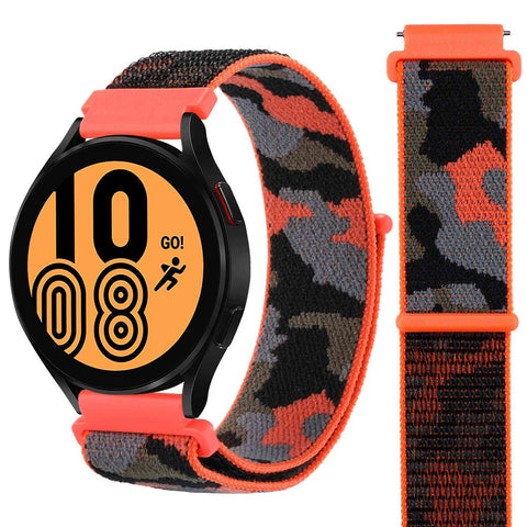 For Huawei Watch GT 7 46mm / Samsung Galaxy Watch3 45mm / Watch GT 3 Pro 46mm Watch Band Quick-Release-22mm Camouflage Nylon Adjustable Loop Wrist Strap