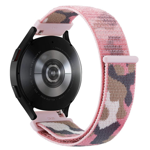 For Huawei Watch GT 7 46mm / Samsung Galaxy Watch3 45mm / Watch GT 3 Pro 46mm Watch Band Quick-Release-22mm Camouflage Nylon Adjustable Loop Wrist Strap