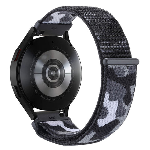 For Huawei Watch GT 7 46mm / Samsung Galaxy Watch3 45mm / Watch GT 3 Pro 46mm Watch Band Quick-Release-22mm Camouflage Nylon Adjustable Loop Wrist Strap