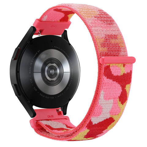 For Huawei Watch GT 7 46mm / Samsung Galaxy Watch3 45mm / Watch GT 3 Pro 46mm Watch Band Quick-Release-22mm Camouflage Nylon Adjustable Loop Wrist Strap