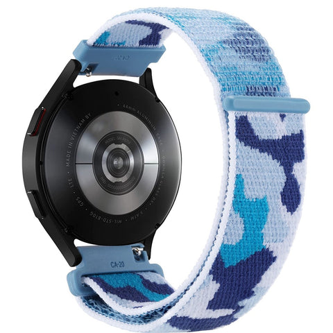 For Huawei Watch GT 7 46mm / Samsung Galaxy Watch3 45mm / Watch GT 3 Pro 46mm Watch Band Quick-Release-22mm Camouflage Nylon Adjustable Loop Wrist Strap