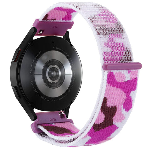 For Huawei Watch GT 7 46mm / Samsung Galaxy Watch3 45mm / Watch GT 3 Pro 46mm Watch Band Quick-Release-22mm Camouflage Nylon Adjustable Loop Wrist Strap