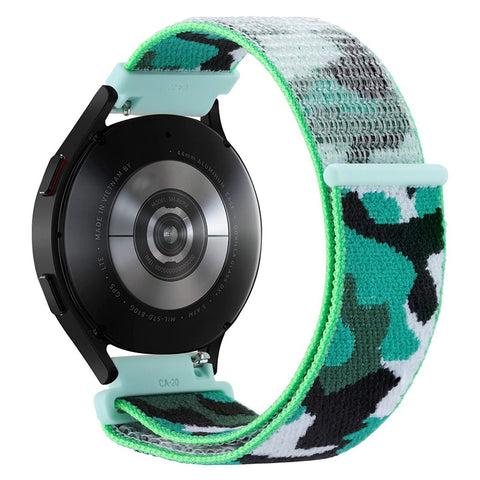 For Huawei Watch GT 7 46mm / Samsung Galaxy Watch3 45mm / Watch GT 3 Pro 46mm Watch Band Quick-Release-22mm Camouflage Nylon Adjustable Loop Wrist Strap