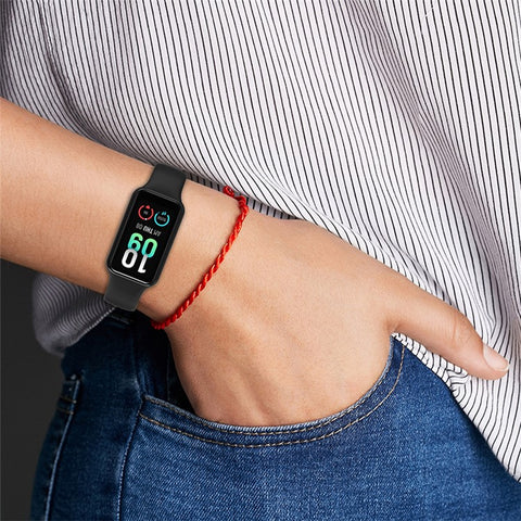 For Huami Amazfit Band 7 Strap TPE Watch Band with Protective Case