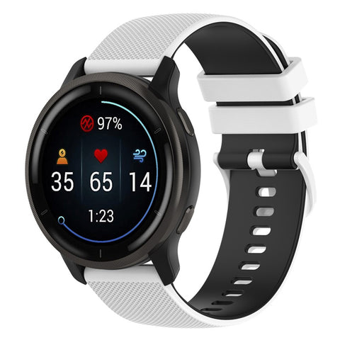 For Huawei Watch Buds / Watch GT 42mm 46mm / Watch GT 3 Pro 46mm Silicone Watch Band 22mm Dual-Color Soft Strap