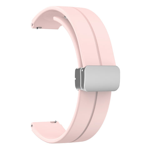 For Keep B4 / Huawei Watch Fit Mini Watch Band 16mm Silicone Wrist Strap, Silver Folding Buckle