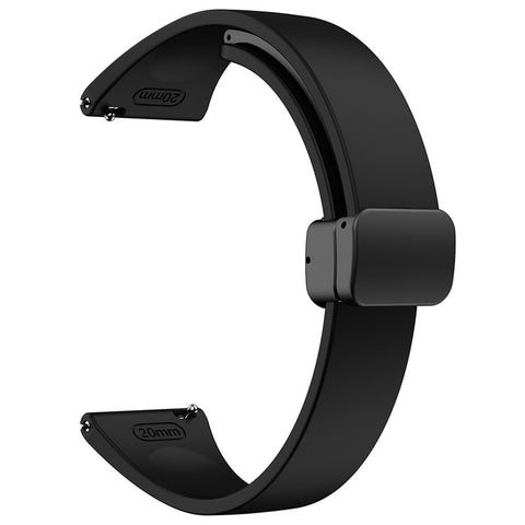 Silicone Bands for Samsung Galaxy Watch6 / Watch6 Classic / Watch 5 / Watch 5 Pro / Watch4 / Watch4 Classic Black Buckle 20mm Strap
