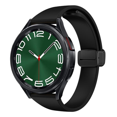 Silicone Bands for Samsung Galaxy Watch6 / Watch6 Classic / Watch 5 / Watch 5 Pro / Watch4 / Watch4 Classic Black Buckle 20mm Strap