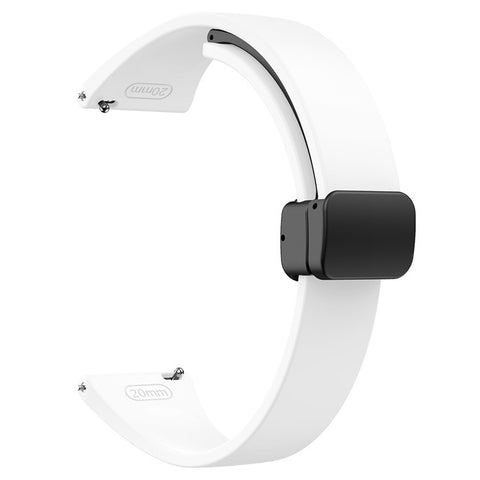 Silicone Bands for Samsung Galaxy Watch6 / Watch6 Classic / Watch 5 / Watch 5 Pro / Watch4 / Watch4 Classic Black Buckle 20mm Strap