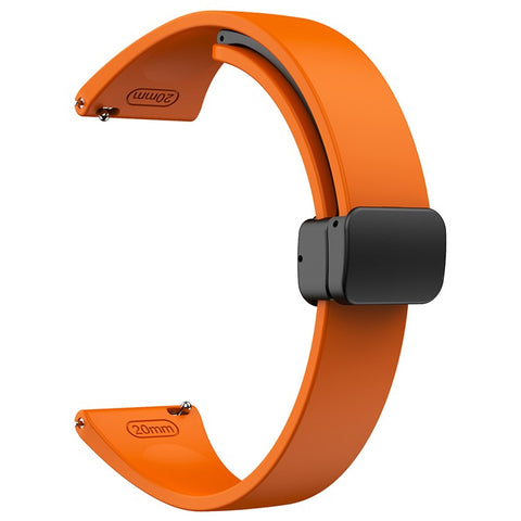 Silicone Bands for Samsung Galaxy Watch6 / Watch6 Classic / Watch 5 / Watch 5 Pro / Watch4 / Watch4 Classic Black Buckle 20mm Strap
