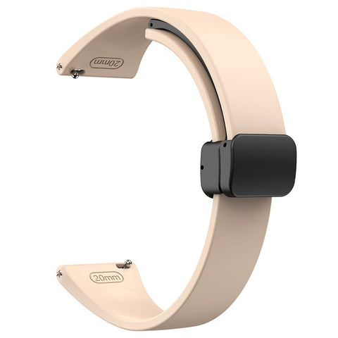 Silicone Bands for Samsung Galaxy Watch6 / Watch6 Classic / Watch 5 / Watch 5 Pro / Watch4 / Watch4 Classic Black Buckle 20mm Strap