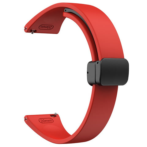 Silicone Bands for Samsung Galaxy Watch6 / Watch6 Classic / Watch 5 / Watch 5 Pro / Watch4 / Watch4 Classic Black Buckle 20mm Strap