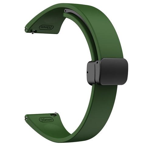 Silicone Bands for Samsung Galaxy Watch6 / Watch6 Classic / Watch 5 / Watch 5 Pro / Watch4 / Watch4 Classic Black Buckle 20mm Strap