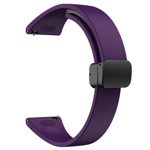 Silicone Bands for Samsung Galaxy Watch6 / Watch6 Classic / Watch 5 / Watch 5 Pro / Watch4 / Watch4 Classic Black Buckle 20mm Strap