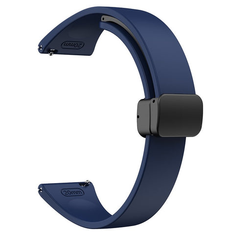 Silicone Bands for Samsung Galaxy Watch6 / Watch6 Classic / Watch 5 / Watch 5 Pro / Watch4 / Watch4 Classic Black Buckle 20mm Strap