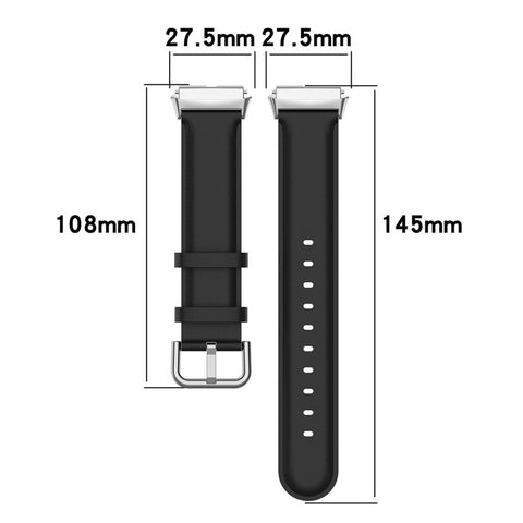 Watch Band for Xiaomi Redmi Watch 3 Active / Redmi Watch 3 Lite , Genuine Cow Leather Wrist Straps with Connector