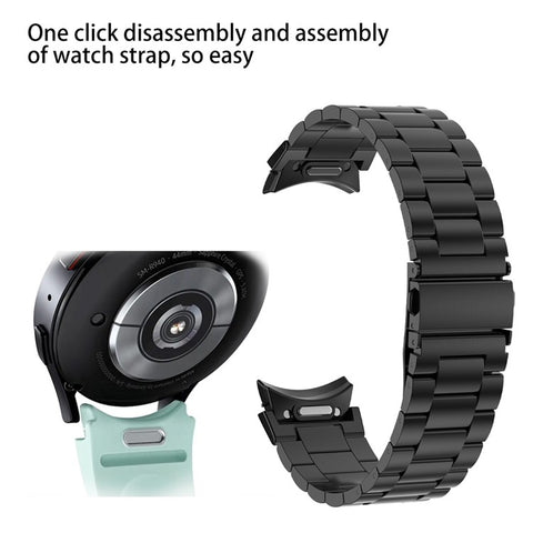 For Samsung Galaxy Watch FE 40mm / Watch6 / Watch6 Classic / Watch 5 / Watch 5 Pro Flat Buckle Watch Strap Metal Replacement Watch Band