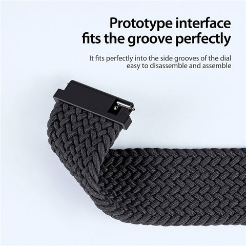 DUX DUCIS Mixture Pro Series Nylon Woven Strap for Samsung Galaxy Watch3 45mm / Huawei Watch Ultimate Magnetic Buckle 22mm Watchband