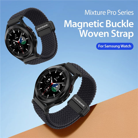 DUX DUCIS Mixture Pro Series Nylon Woven Strap for Samsung Galaxy Watch3 45mm / Huawei Watch Ultimate Magnetic Buckle 22mm Watchband