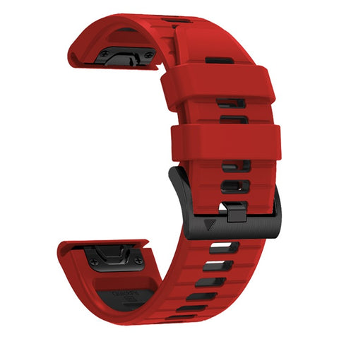 For Garmin Fenix 7X Pro/Fenix 7X Dual-Color Sport Watch Strap Silicone Breathable Wristband